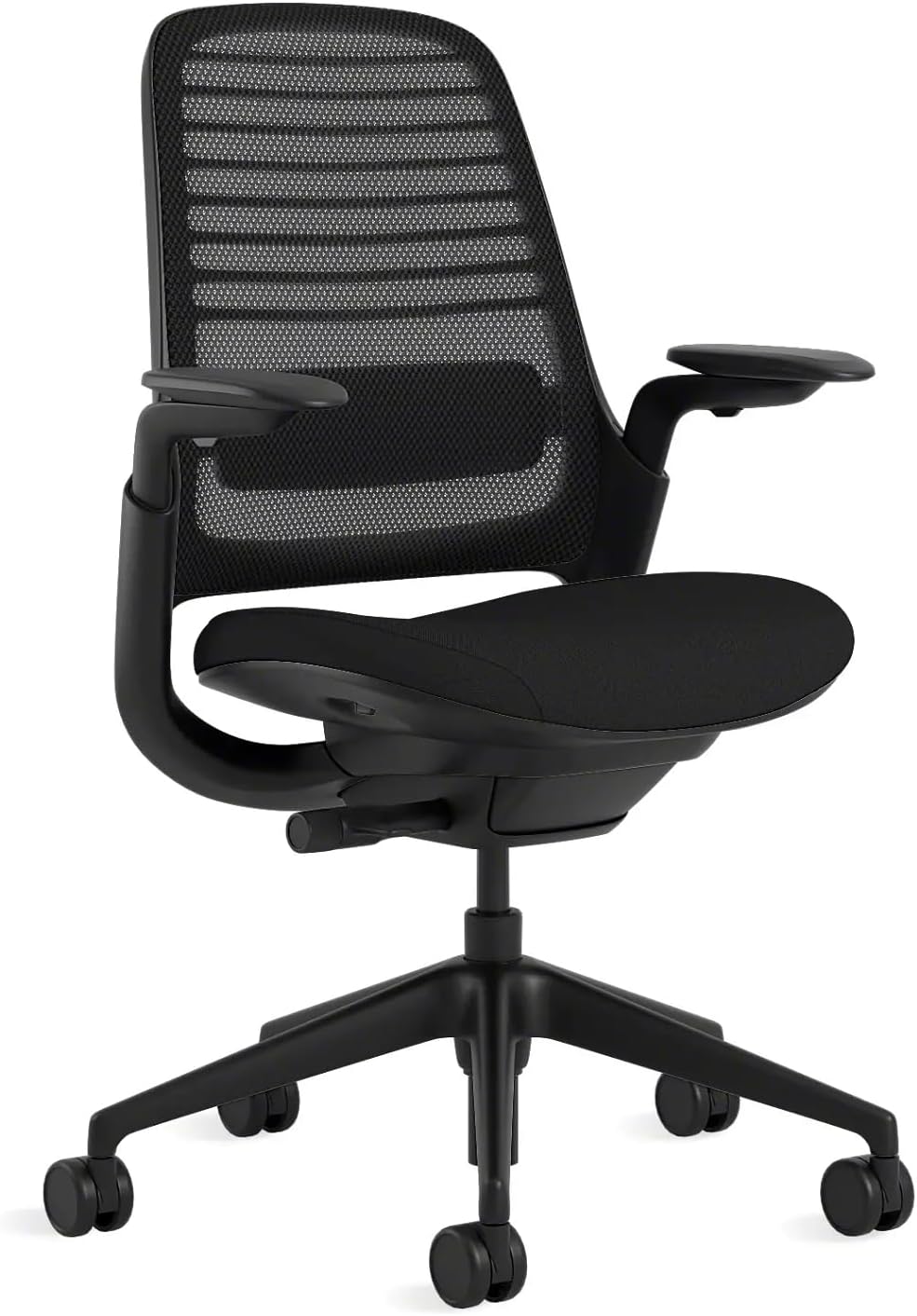 Steelcase Series 1 Office Chair - Ergonomic Work Chair with Wheels for Carpet - Helps Support Productivity - Weight-Activated Controls, Back Supports & Arm Support - Easy Assembly - Graphite