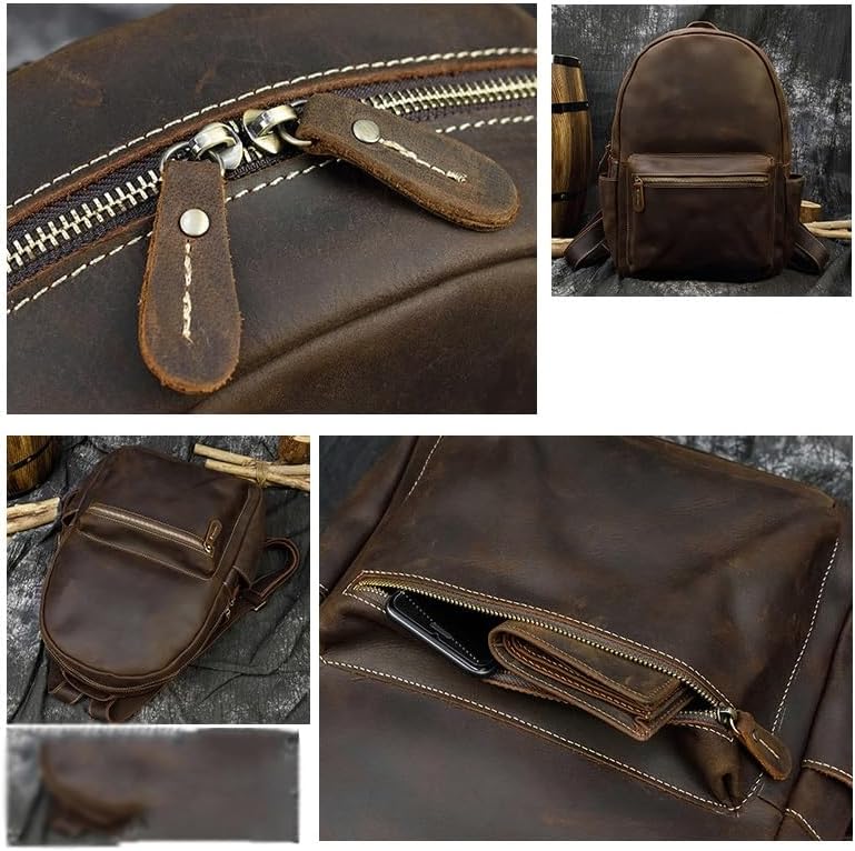 Backpack for Men Laptop Brown Travel Rusack Casual Daypack