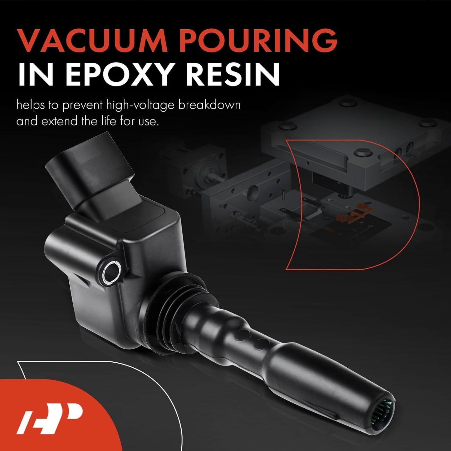 A-Premium Engine Ignition Coil Pack Compatible with Volkswagen Jetta 2013/2016-2019, Golf 2019 & Audi A3 Sportback e-tron 2016-2018, 1.4L