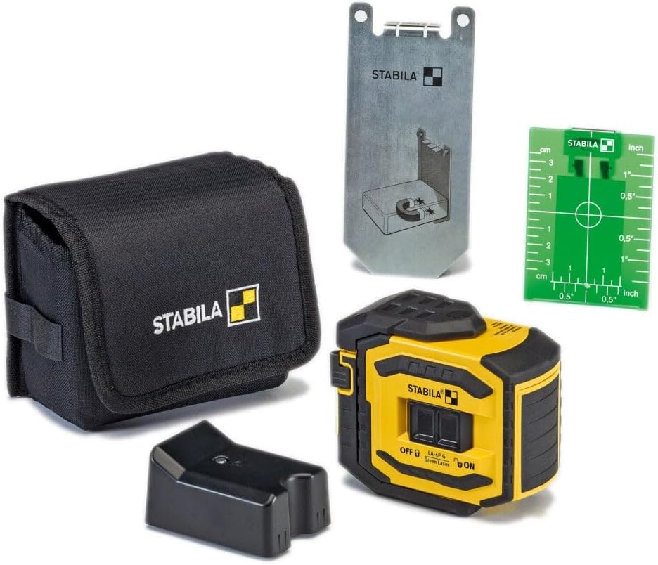 Stabila 03165 LA-5P Green 5 Point Laser Level Tool Set