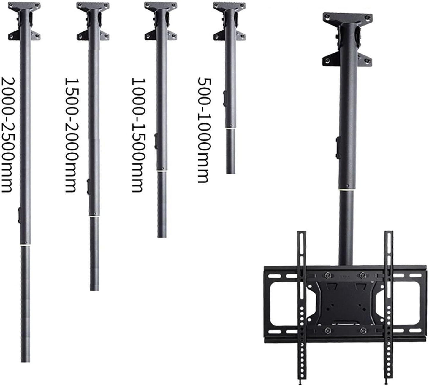 Adjustable Ceiling TV Mount Full Motion Bracket for 32 65 Inch LCD TVs & Monitors Swivel & Tilt Design with Height Adjustment Secure in Tion for Home & Office