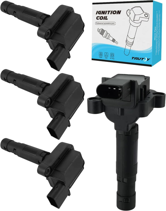 Set of 4 UF658 Ignition Coil Pack (1.8T L4) For Mercedes Benz C250 SLK250 2012-2015,C230 2003-2005,Replace # IC761 A0001502580 GN10552