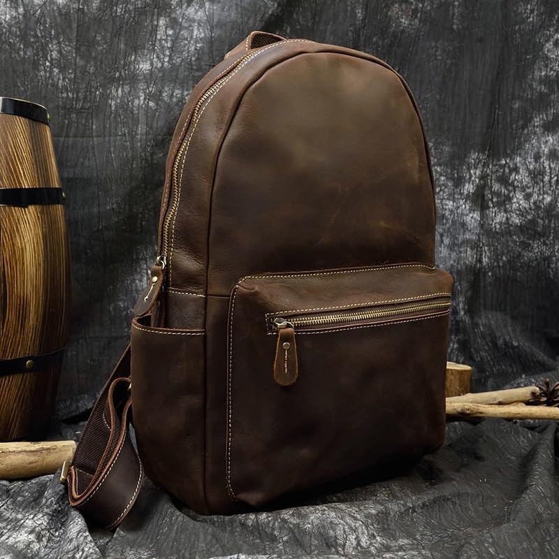 Backpack for Men Laptop Brown Travel Rusack Casual Daypack