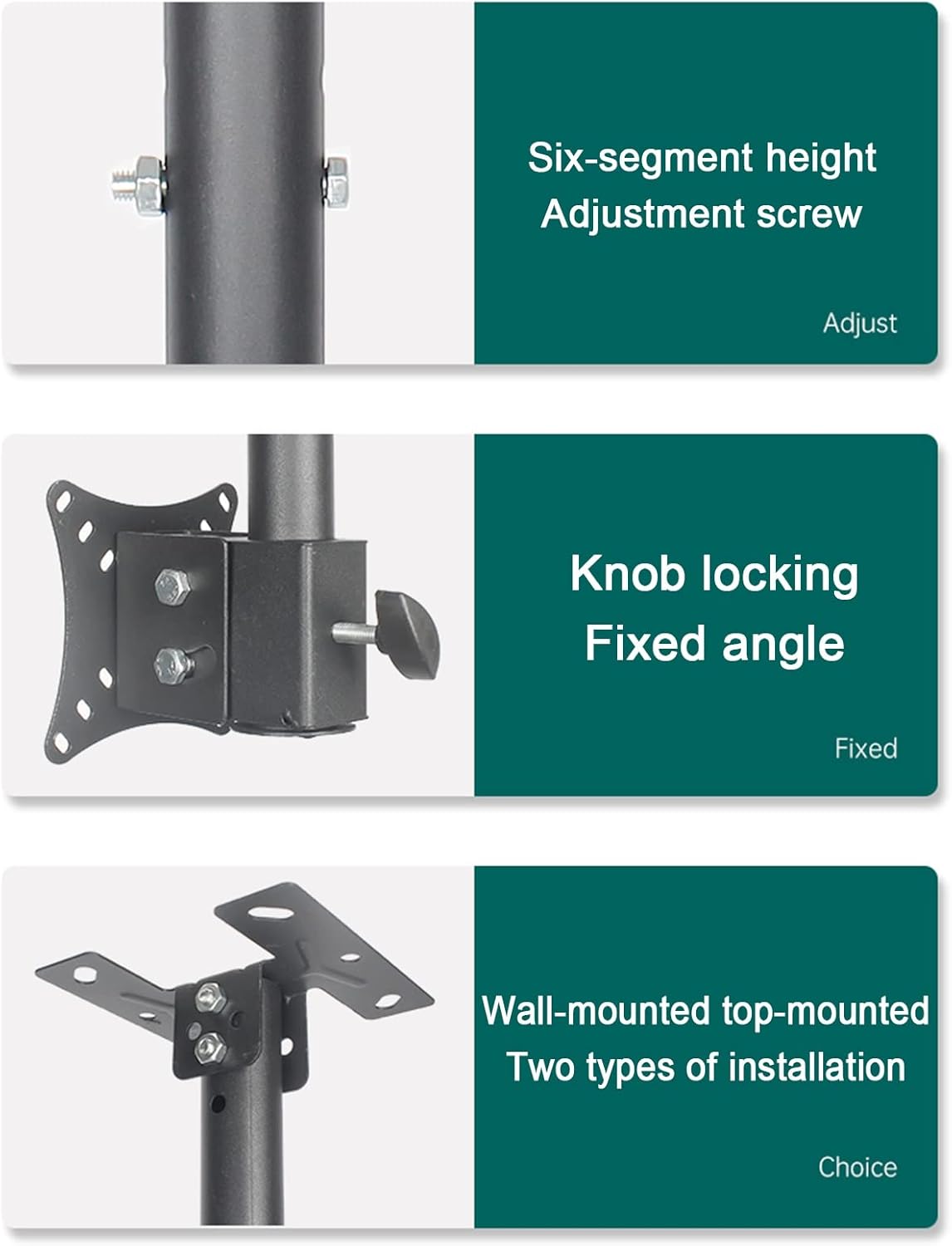 Adjustable Ceiling TV Mount Telescopic Tilt Bracket for 12 32 inch TVs Supports up to 99 lbs/45 kg Perfect for Home Cinema and Space Saving Solutions.