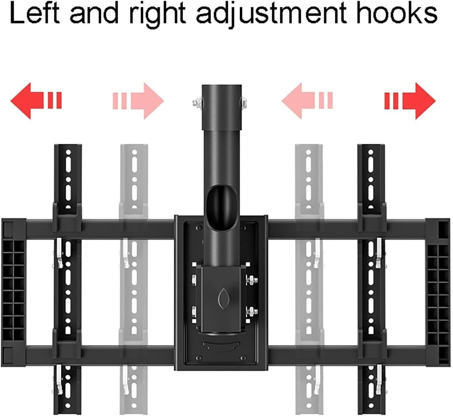 Adjustable Ceiling Tv Mount Bracket, 360° Rotating Tv Stand, Fits 39-90 Inch Tvs, 600X400Mm, Supports 176 Lbs, Tilt, Swivel & Extendable Design