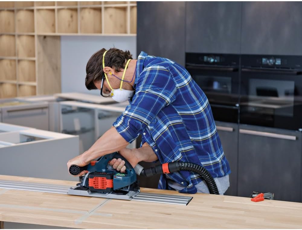 BOSCH GKT18V-20GCL14 PROFACTOR™ 18V Connected-Ready 5-1/2 In. Track Saw Kit with (1) CORE18V® 8 Ah High Power Battery
