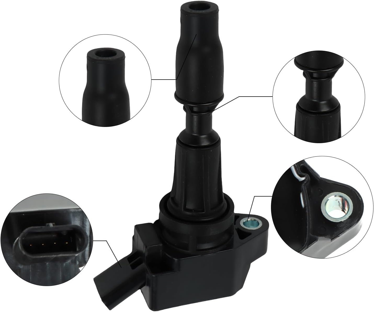 4PCS UF-764 Ignition Coils Pack & Iridium Spark Plugs Compatible with Hyundai Santa Fe 2019-2020 L4 2.4L & Kia Optima 2016-2020 L4 2.4L & Genesis G70 2019-2021 L4 2.0L