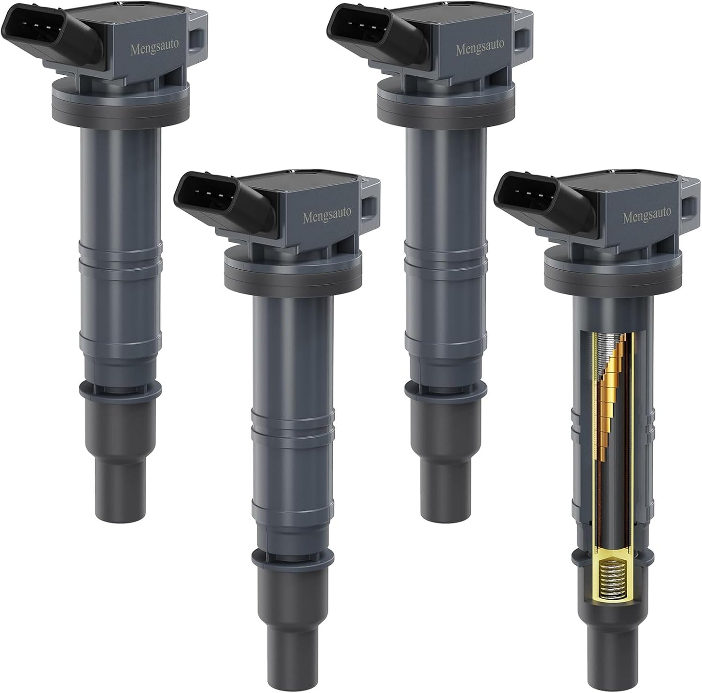 Set of 4 Ignition Coil Pack Compatible with 4.0 5.0 V6 V8 Toyota Tacoma 4Runner Tundra FJ Cruiser Scion xB 2005 2006 2007 2008 2009 2010 2011 2012 2013 2014 2015 Coil Packs Replaces 90919-02248