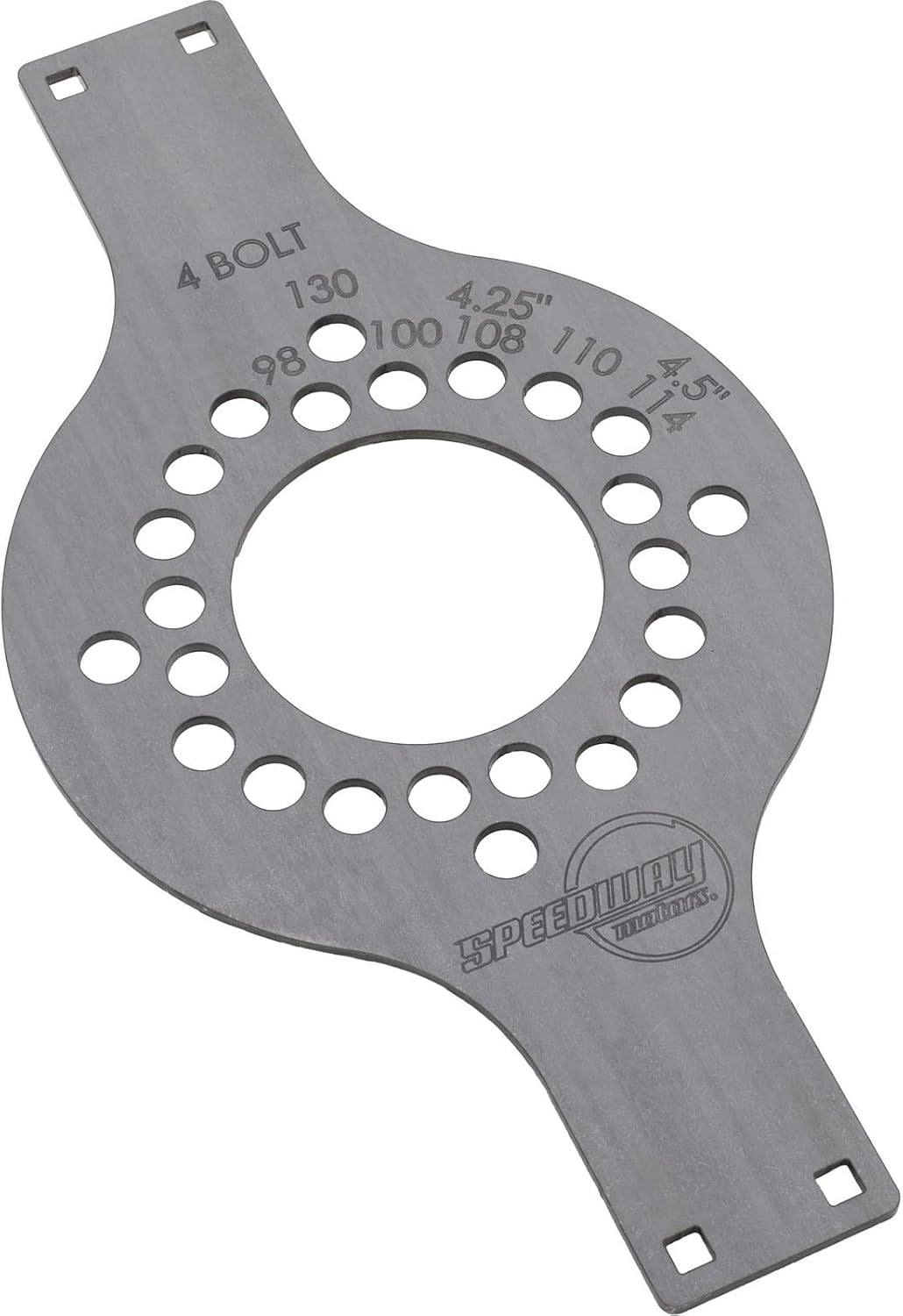 Speedway Motors WheelWise™ Wheel Fitment Tool Master Kit, 4-5-6 Lug Patterns, Laser Cut 10 Gauge Steel, Accurate Backspace & Offset Measurement, Includes Carriage Bolts & Wing Nuts