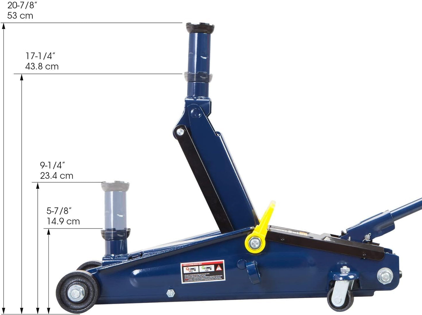 BIG RED AT83006UR Torin Hydraulic Trolley Service/Floor Jack with Extra Saddle (Fits: SUVs and Extended Height Trucks), 3 Ton (6,000 lb), Blue/Silver