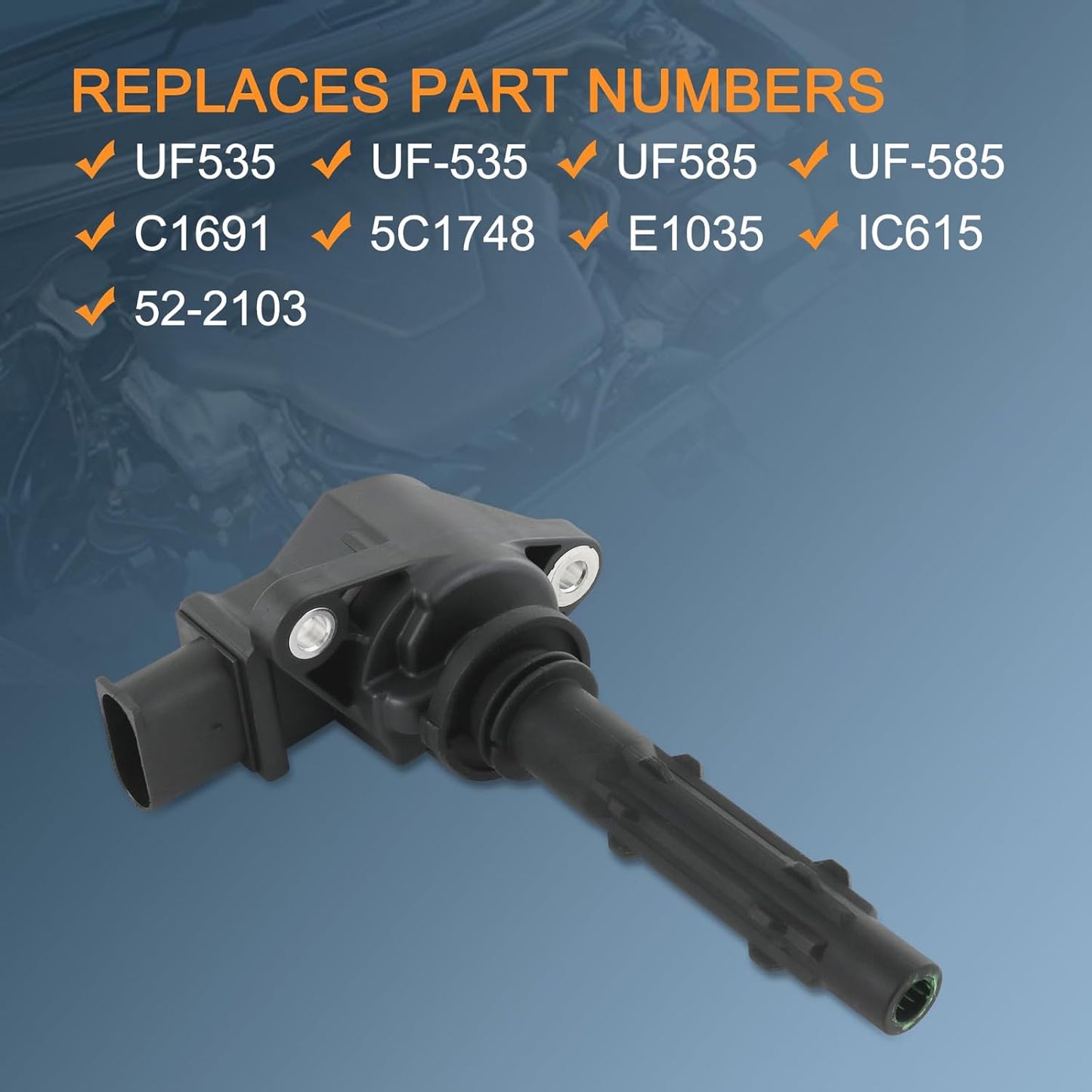 Set of 6 Ignition Coil Pack Compatible with Mercedes Benz E350 GLK350 ML350 ML450 R350 S400 C230 C280 C300 C350 CLK350 SLK280 SLK300 SLK350 V6 3.0L 3.5L Replace# UF535, UF585, C1691, 5C1748