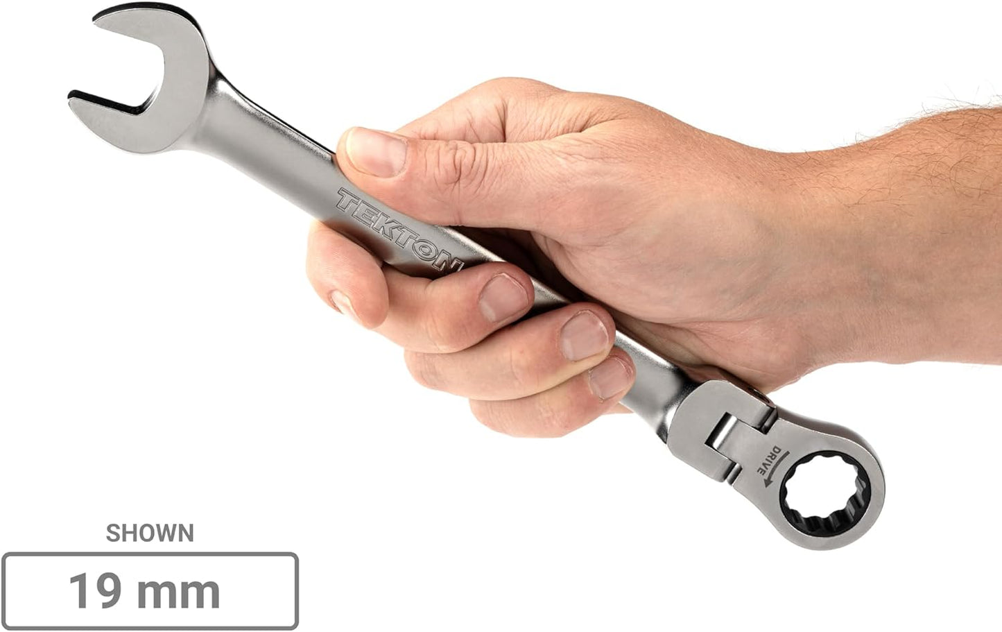 TEKTON Flex Head 12-Point Ratcheting Combination Wrench Set with Modular Organizers, 14-Piece (6-19 mm) | WRC95302