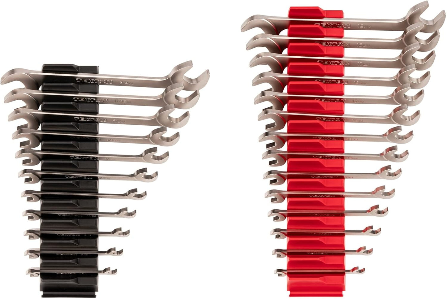TEKTON Angle Head Open End Wrench Set with Pouch, 16-Piece (10-27 mm) | WAE92402 | Made in USA