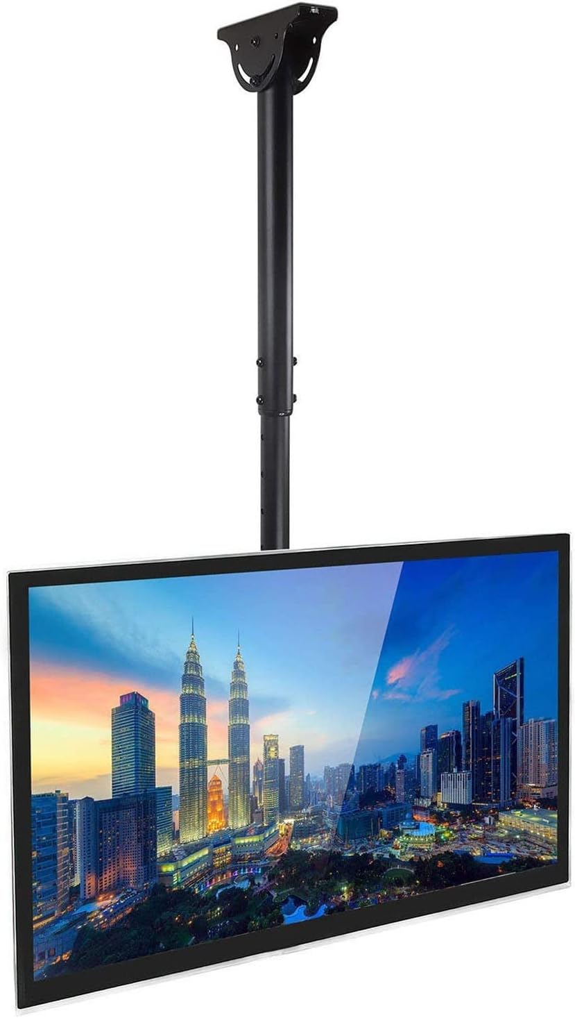 Tv Ceiling Mount Bracket-Adjustable Tv Wall Mount Bracket Fits 32-65 Inch 4K Tvs,Tv Wall Mount,Adjustable Height Telescoping Tilt and Swivel Flat Screen Display,Black,OneColor,100cm150cm