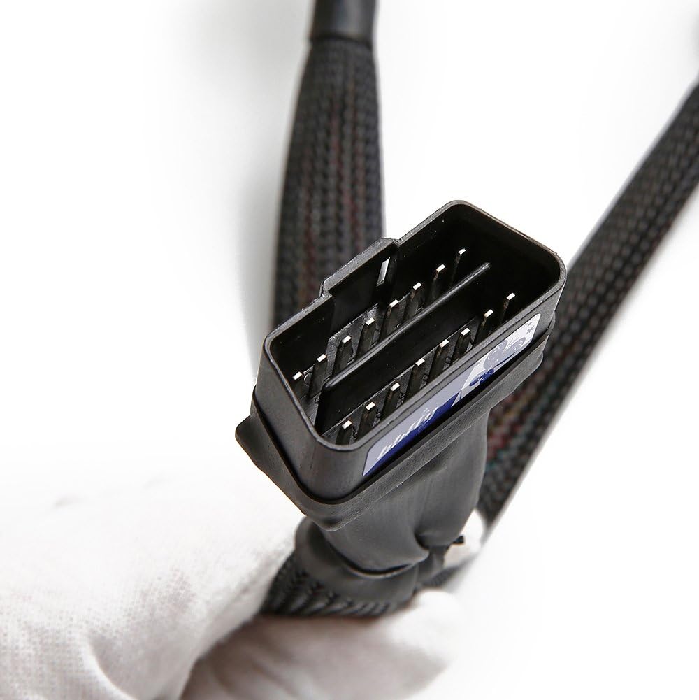 bbfly-B6 OBD II OBD2 16 Pin Splitter Extension 1x Male and 2X Female Extension Cable Adapter (1FT/30CM) (5 Pack)