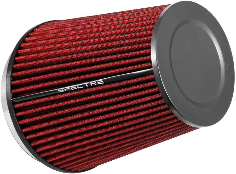 Spectre Universal Clamp-On Air Filter: High Performance, Washable Filter: Round Tapered; 6 in (152 mm) Flange ID; 8.5 in (216 mm) Height; 7.719 in (196 mm) Base; 5.125 in (130 mm) Top, SPE-HPR9891