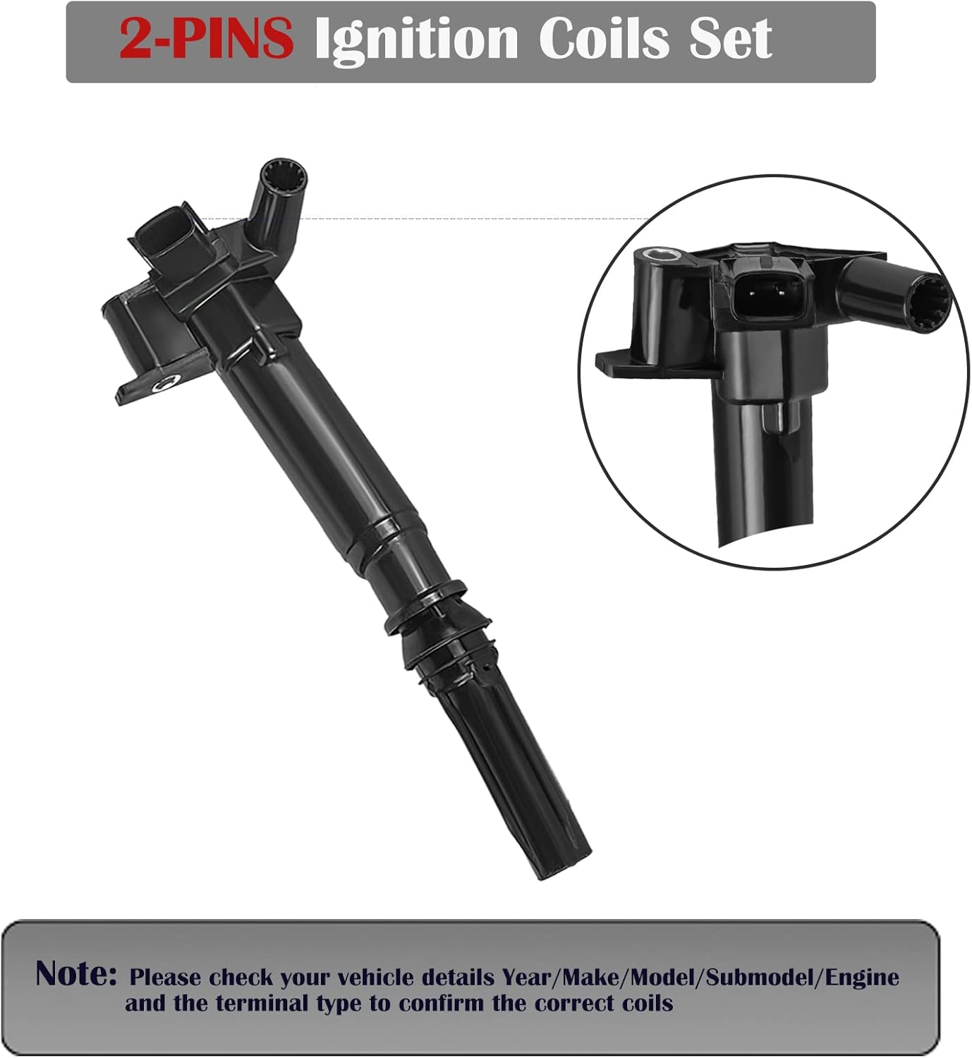 Set of 8 Ignition Coils Fits for 6.2 V8 Ford F250 F350 E350 Super Duty 2010 2011 2012 2013 2014 2012 2016 2017 Coil Packs Driver Side & Passenger Side Replaces# UF639 UF631 C1800 C1801