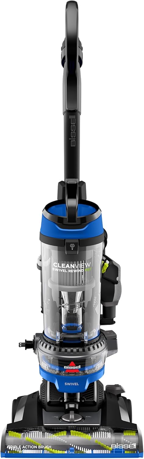 Bissell CleanView Swivel Vacuum with Triple Action Brush Roll, Swivel Steering, Extension Wand, Easy-Empty Dirt Tank, Multi-Cyclonic Suction System, New 2024 Model