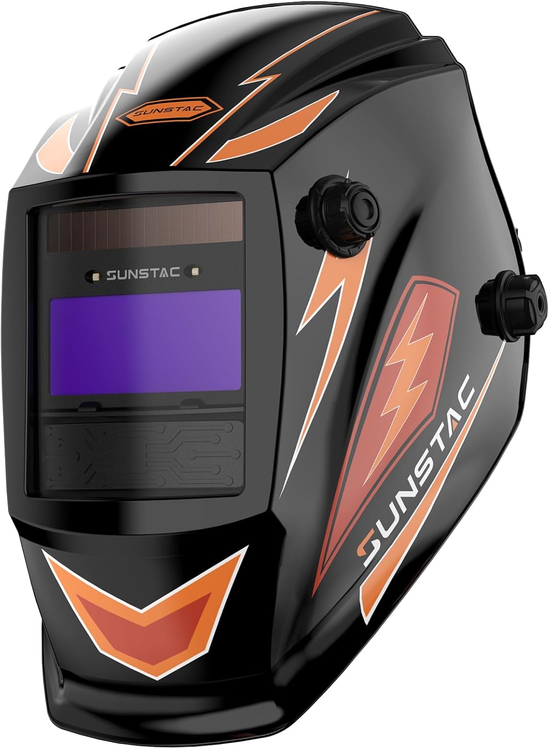 Welding Helmet with Auto Darkening Large Viewing Screen 3.94"X3.27" True Color Solar Power, 4 Arc Sensor Wide Shade 4/5-9/9-13 for STICK/MIG/TIG/CUT