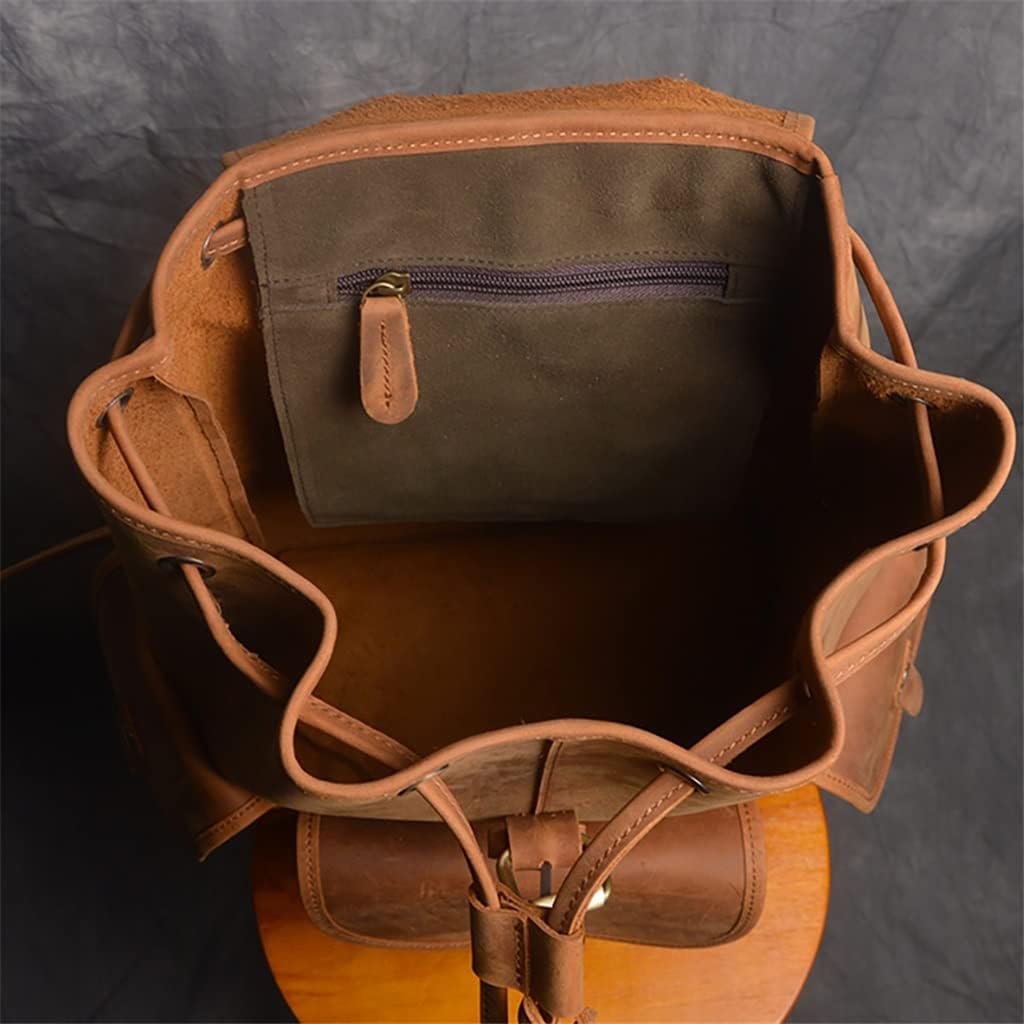 Vintage Backpack For Men Genuine Leather Bags Laptop Backpack Bag