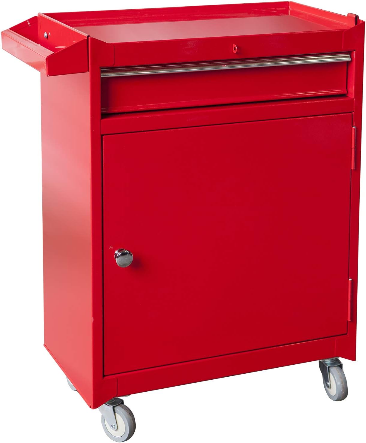 BIG RED ATBT1204R-RED Detachable 4 Drawer Tool Chest with Large Storage Cabinet and Adjustable Shelf, 20.3" l x 11" w x 40.4" h