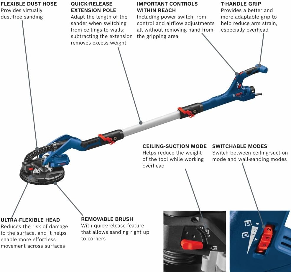 Bosch GTR55-85 9 In. Drywall Sander Kit