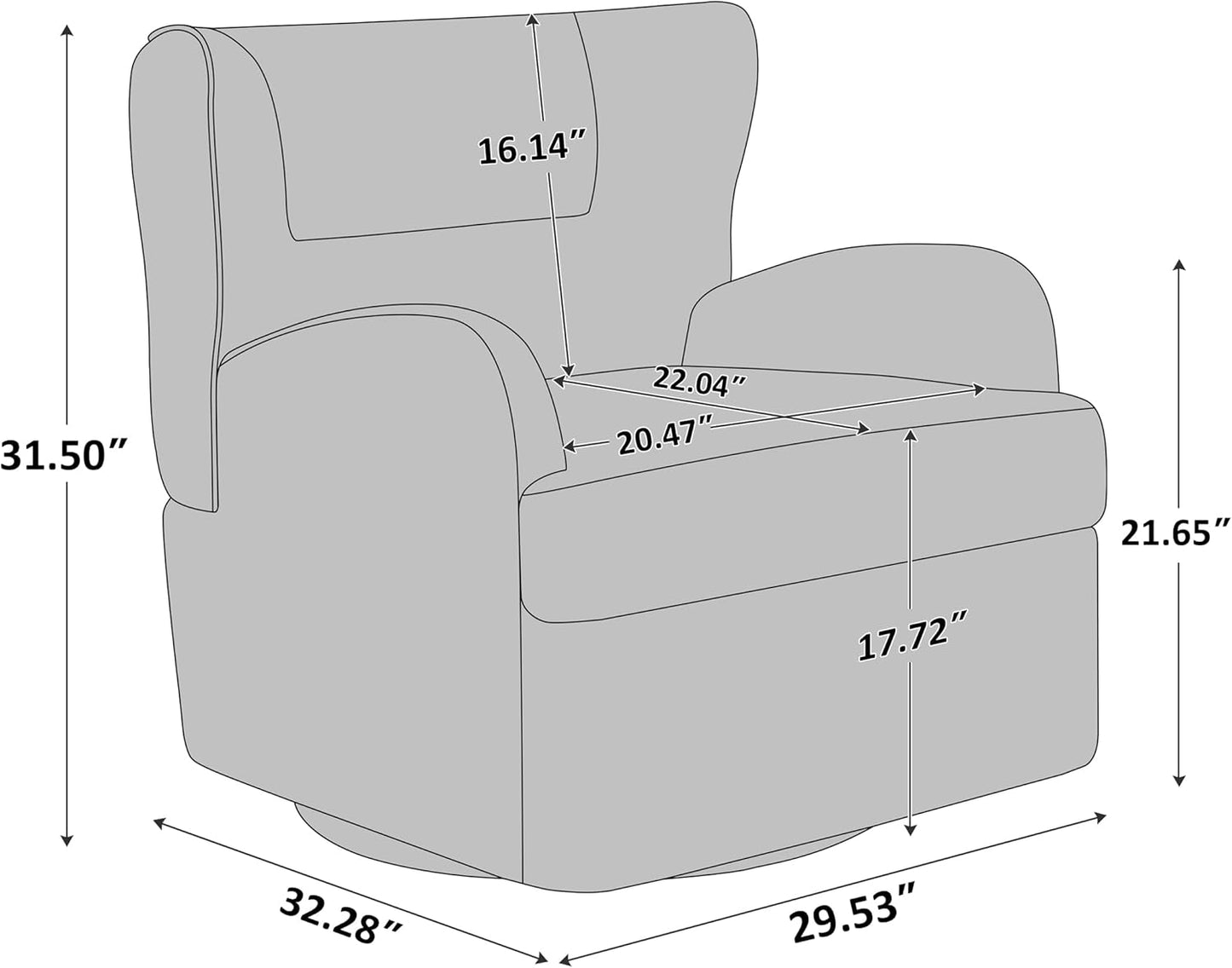 Swivel Accent Chair,Modern 31.50" Upholstered Armchair, Comfy Boucle Accent Chair for Living Room,Bedroom, Corner, Reading Nook (White Boucle)