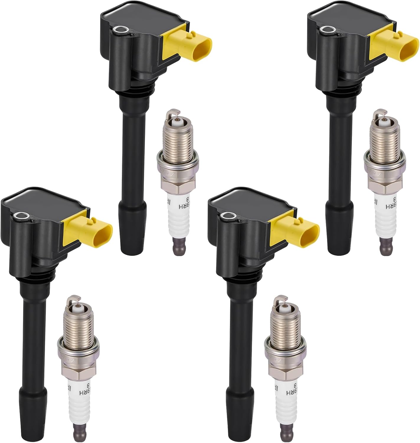 BDFHYK Ignition Coil Pack UF807 and Iridium Spark Plugs 93175 Compatible with Chrysler Pacifica Dodge Durango Jeep Grand Cherokee Wrangler Ram 1500 3.6L V6 68223569AB LKR7DIX-11S, Sets of 6