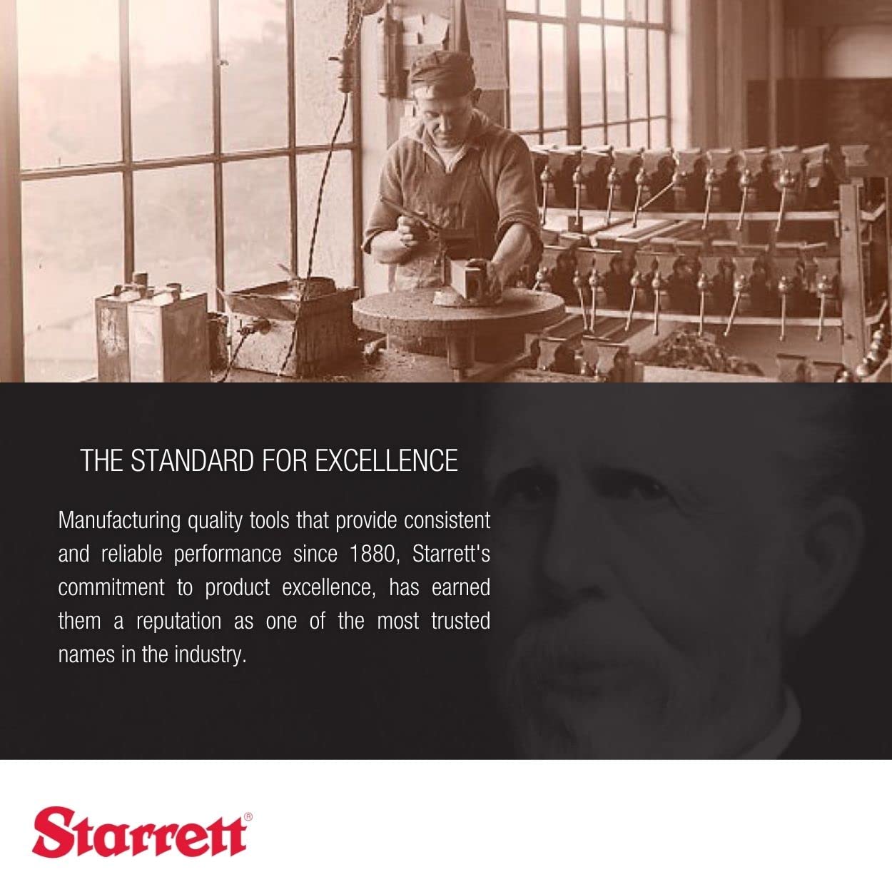 Starrett Combination Set with Square, Center and Reversible Protractor Head and Blade - 12" Blade Length, Forged and Hardened Steel, 16R Graduation Type - C434-12-16R
