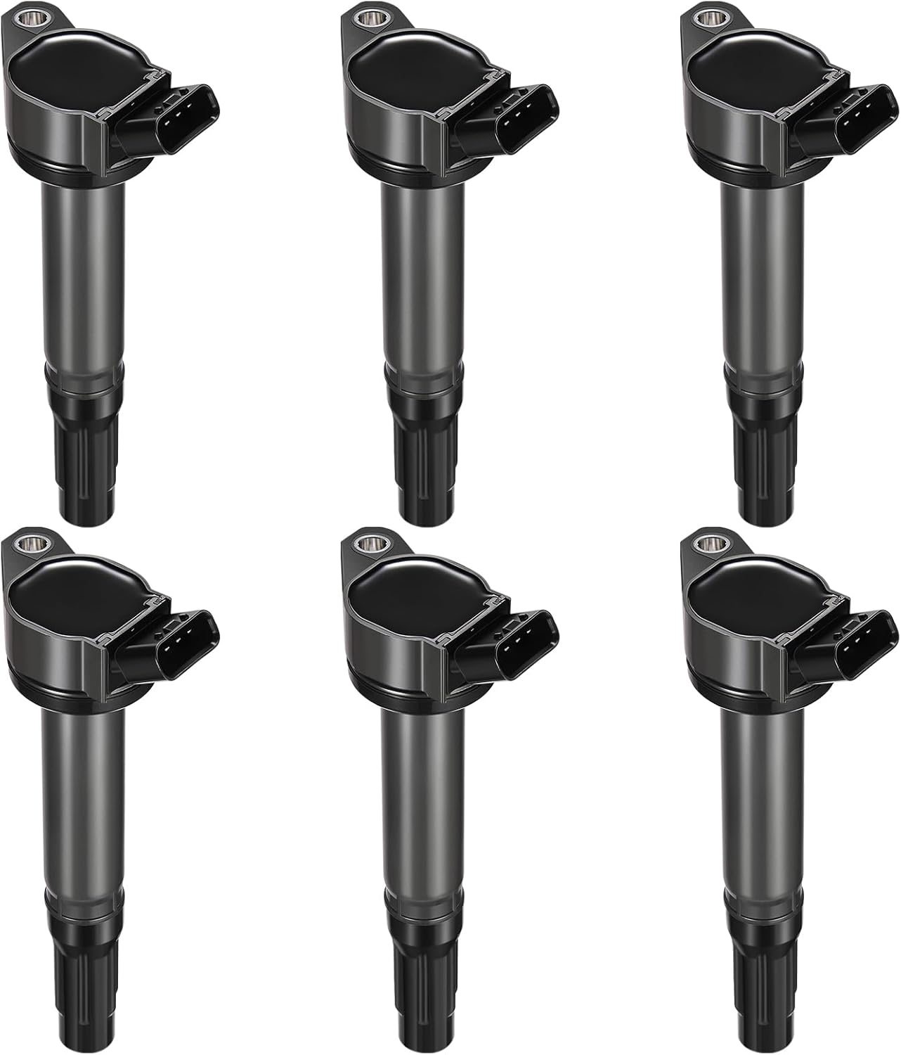 Set of 6 UF487 Ignition Coil Pack Compatible with Toyota Avalon Highlander Camry Sienna Rav4 Venza 4Runner ES350 IS350 RX350 RX450h GS350 ES300h 2.5L L4 3.5L V6 Replaces C1601 90919-A2007