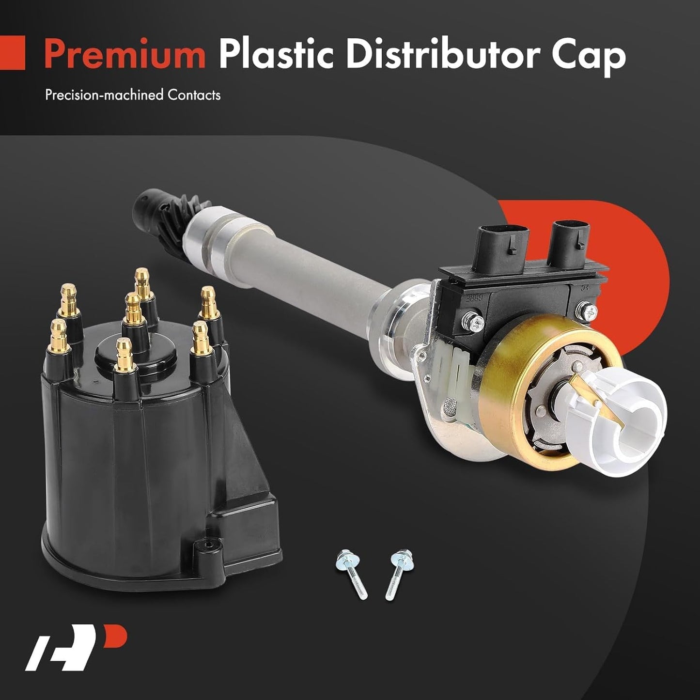 A-Premium Ignition Distributor with Cap and Rotor Compatible with Chevrolet Astro, Blazer, C10, C1500, Caprice, G10, Impala & GMC C1500, Caballero, Jimmy & Pontiac Bonneville & Oldsmobile Bravada