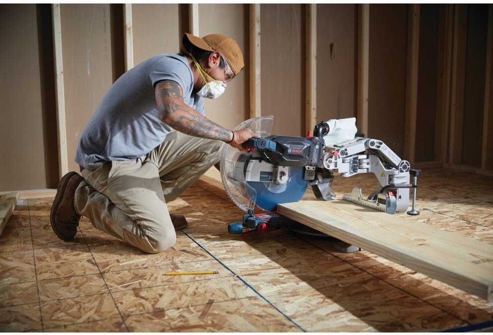 BOSCH GCM18V-12GDCN14 PROFACTOR™ 18V 12 In. Dual-Bevel Glide Miter Saw Kit with (1) CORE18V® 8 Ah High Power Battery