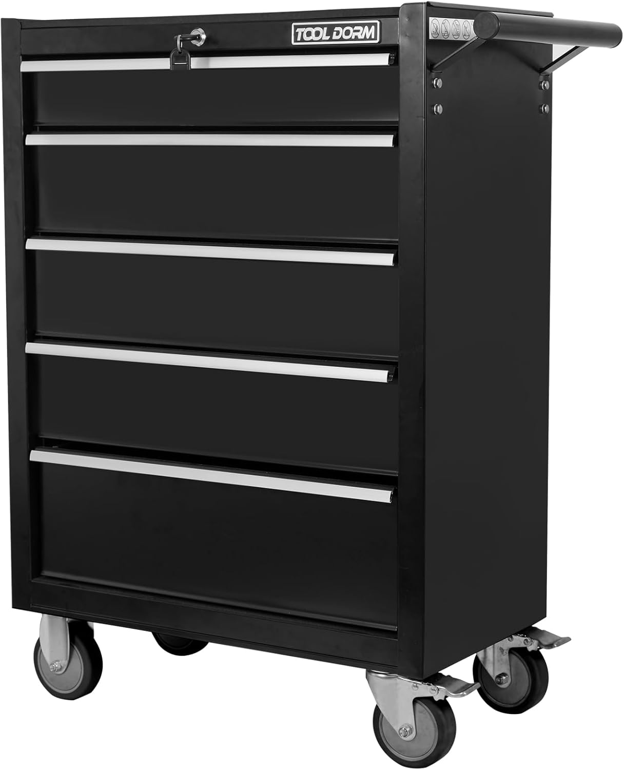 6-Drawer Rolling Tool Chest Cabinet, Large Capacity Metal Tool Box with Wheels and Locking, Roll Around Storage Organizer Tool Cart for Garage, Warehouse, Work Shop - Blue