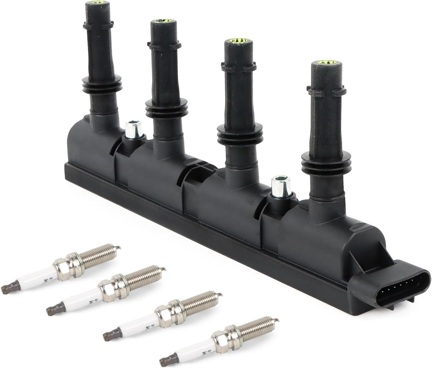 4PCS UF529 Ignition Coils & Iridium Spark Plugs Compatible with 2014-2016 Au-Di Q7 S6 Go-lf Je-tta CC Volk-swagen Allroad & Quattro Eos Replace OE 06E905115E 06H905115B