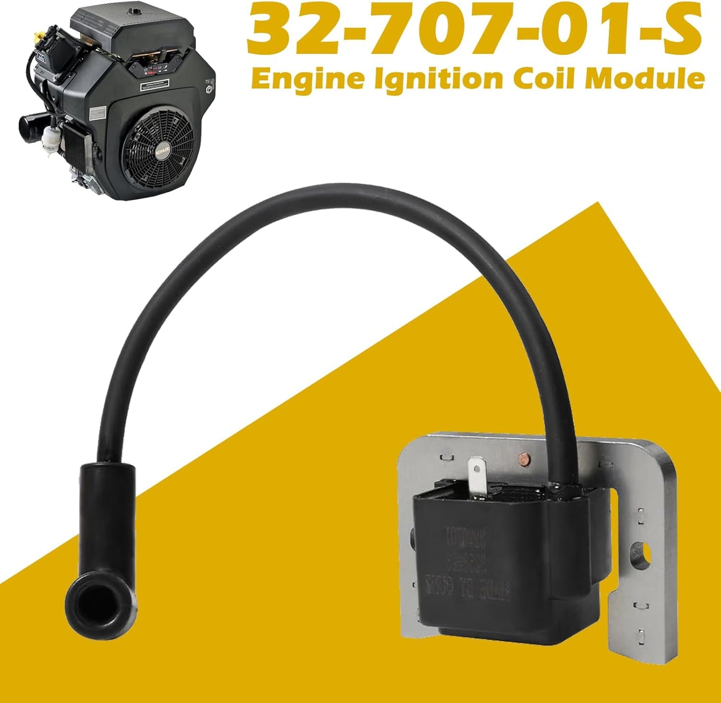 25-707-03-S 32-707-01-S Ignition Coil Module Compatible with Kohler Engine Spark MDI Conversion Assembly CH740 CV740,CH750 CV750,SV735 SV740 SV840