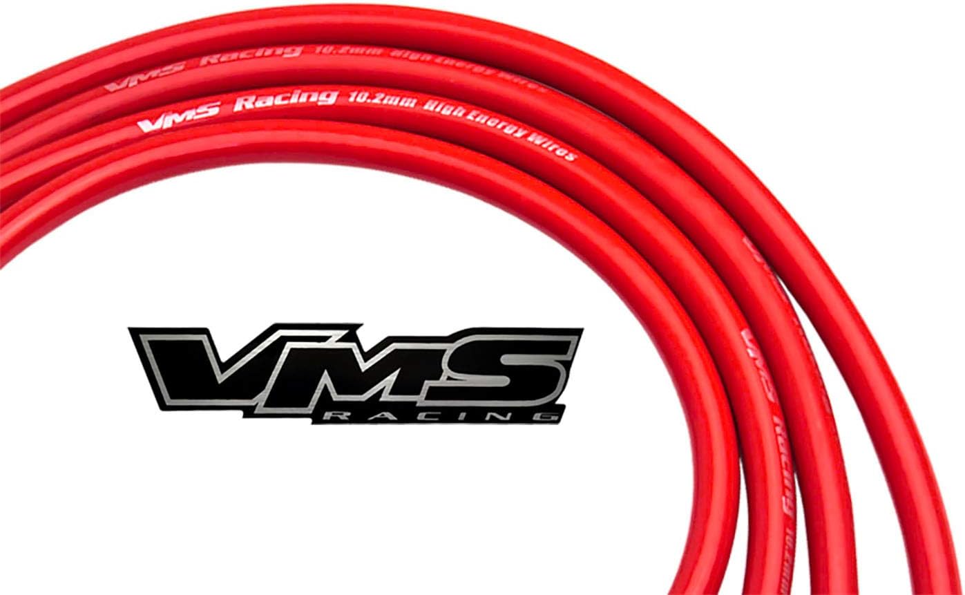 VMS RACING 88-91 10.2mm High Heat Performance Ignition Spark Plug Wires Set in Red Compatible with Honda Civic Crx 1.5L and 1.6L Sohc Engines Only 1989-1991