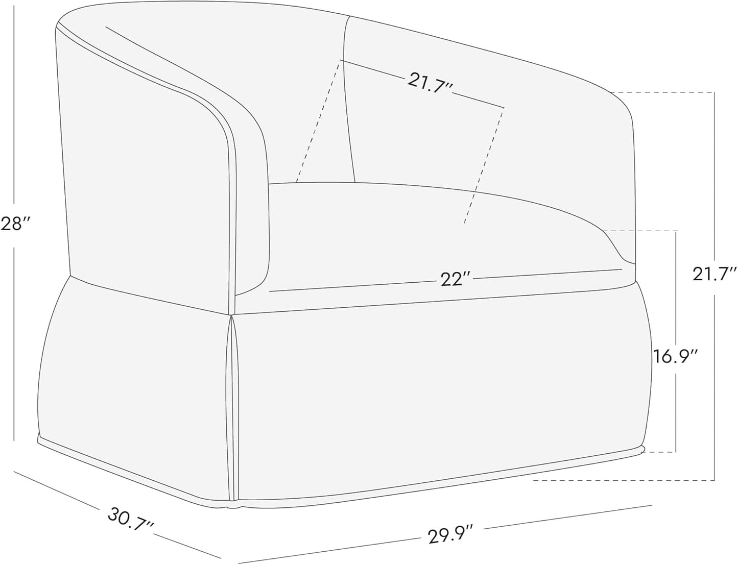 Swivel Accent Chair Modern Barrel Armchair for Bedroom Nursery Reading Waiting Living Room,Set of 2,White