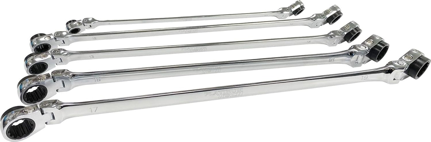 ATD Tools 99650 XL Ratcheting Wrench Set with 10 Metric Sizes - 5 Piece