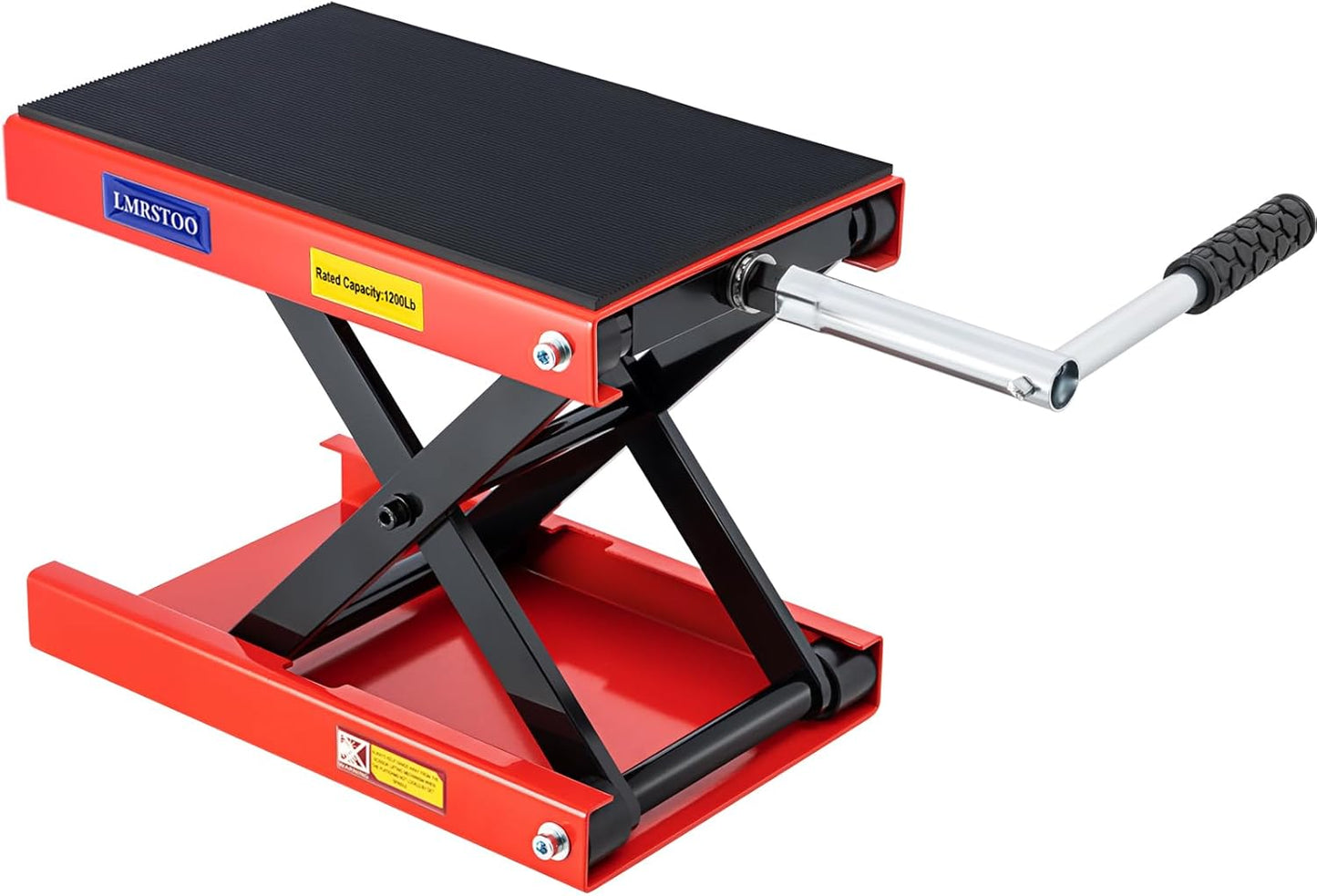 1200 LBS Motorcycle Jack, Motorcycle Lift Stand for Dirt Bike ATV,Scissor Jack with Crank Handle and Breaker Bar