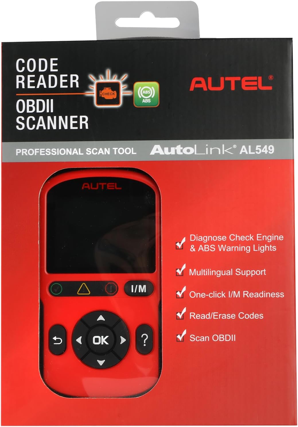 Autel AL549 Engine, ABS Code Reader & Battery, Starting & Charging Tester with Color Display