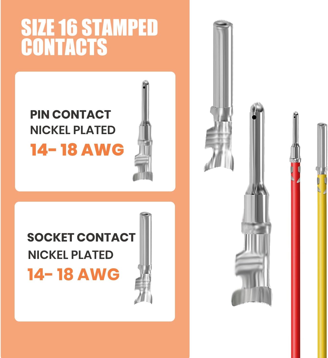 634PCS 50Kits DT Connector Kit, Crimping Tool for Deutsch Connectors, Terminal Removal Tool, 2 3 4 6 8 12 Pin Waterproof Automotive Electrical Wire Connector, Size 16 Stamped Contacts 14-18AWG