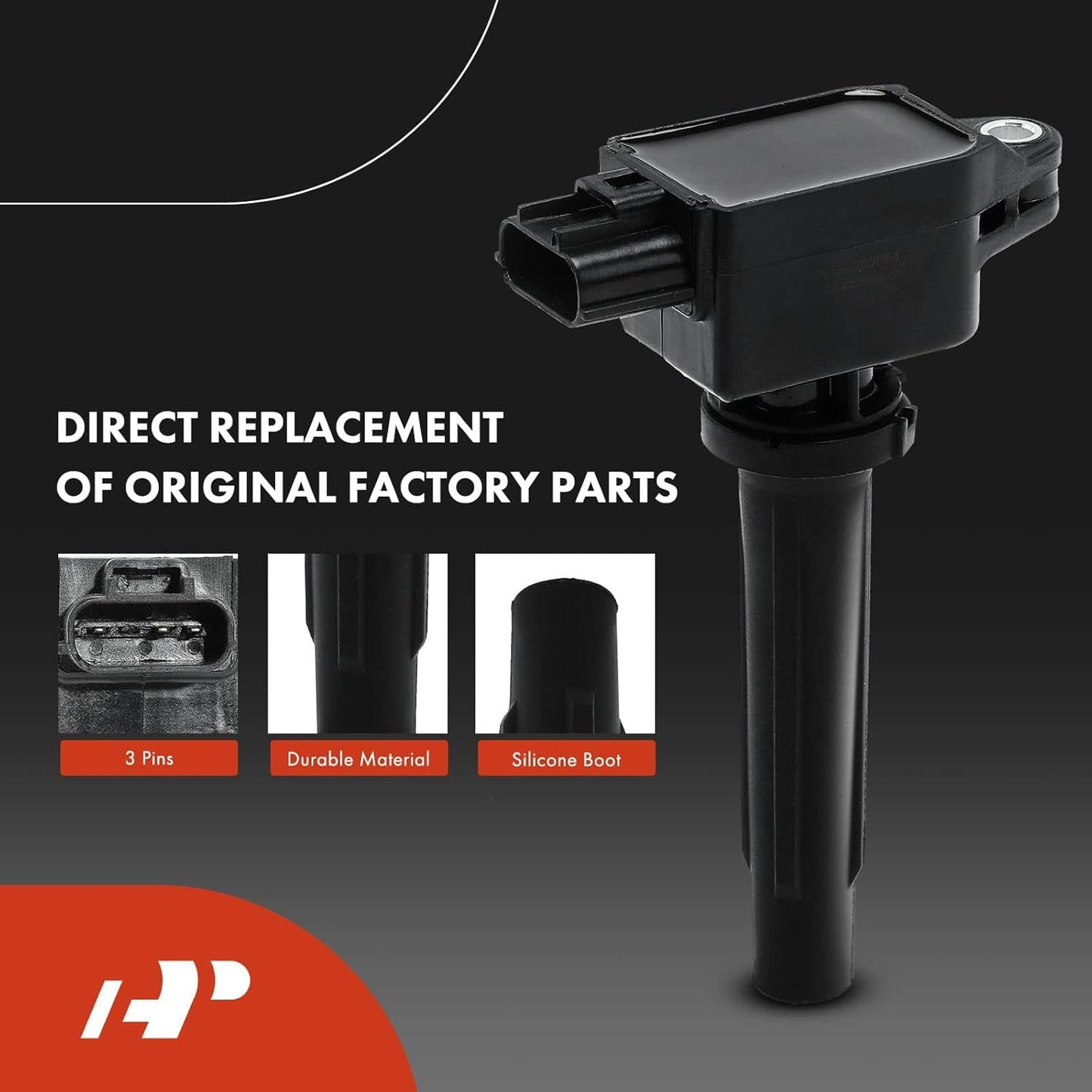 A-Premium Set of 4 Ignition Coil Pack and Iridium Spark Plugs Compatible with Toyota Yaris 2019, Yaris iA 2017-2018 & Scion iA 2016, 1.5L