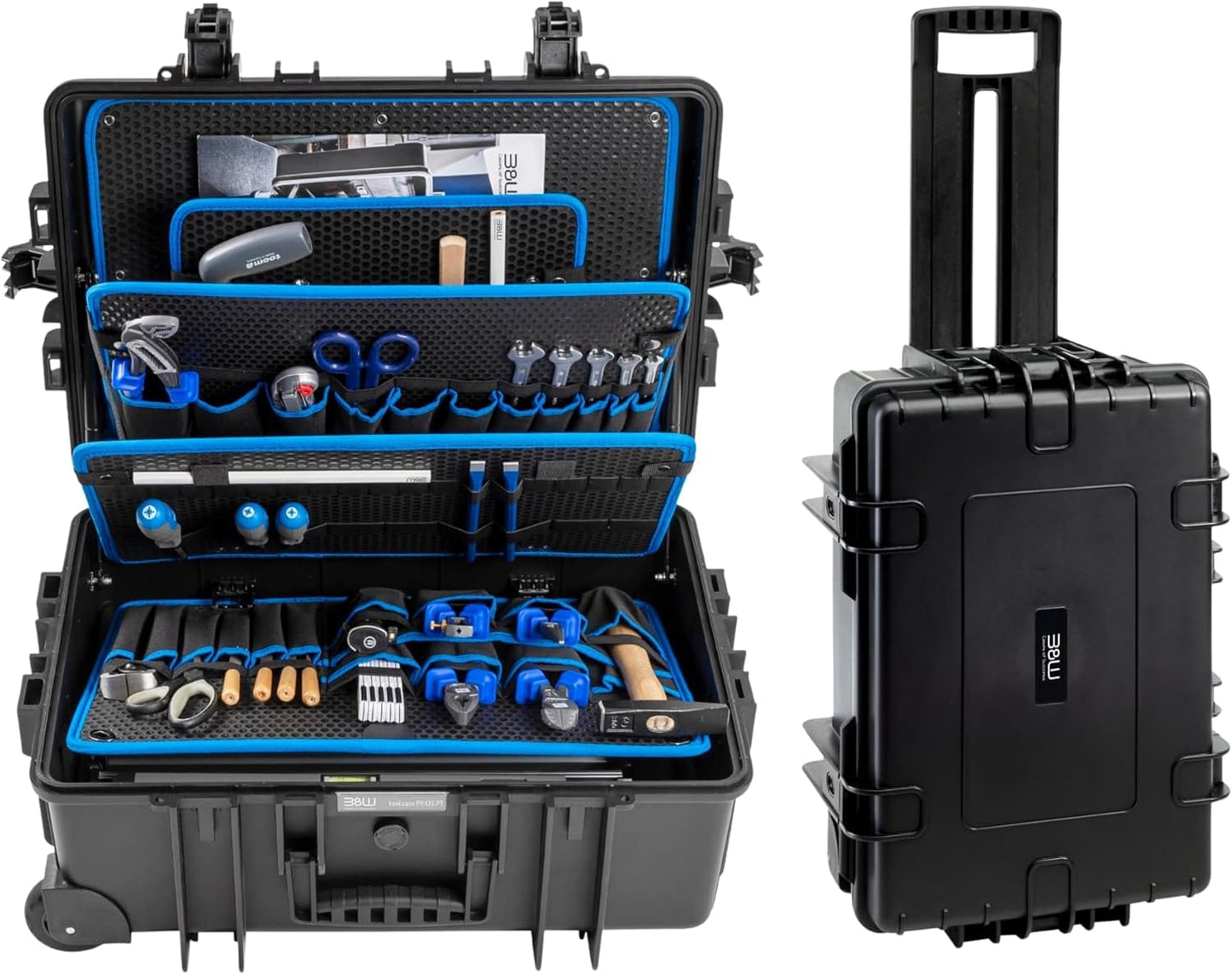 B&W International Jumbo 6600 Outdoor Tool Case with Pocket Tool Boards, Black