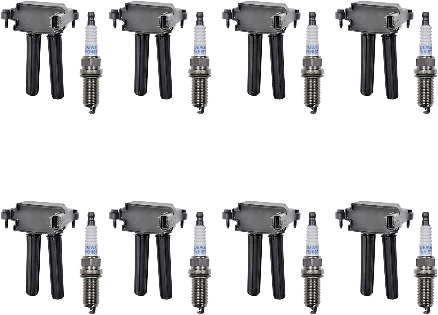 Set of 1 Herko Automotive Ignition Coil + 2 Platinum TT Spark Plug PKH16TT For Chrysler 300, Dodge Challenger, Charger, Durango, Ram 1500, Jeep Grand Cherokee