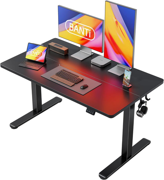 BANTI ,Standing Desk, Electric Stand up Height Adjustable Home Office Table, Sit Stand Desk with Splice Board,