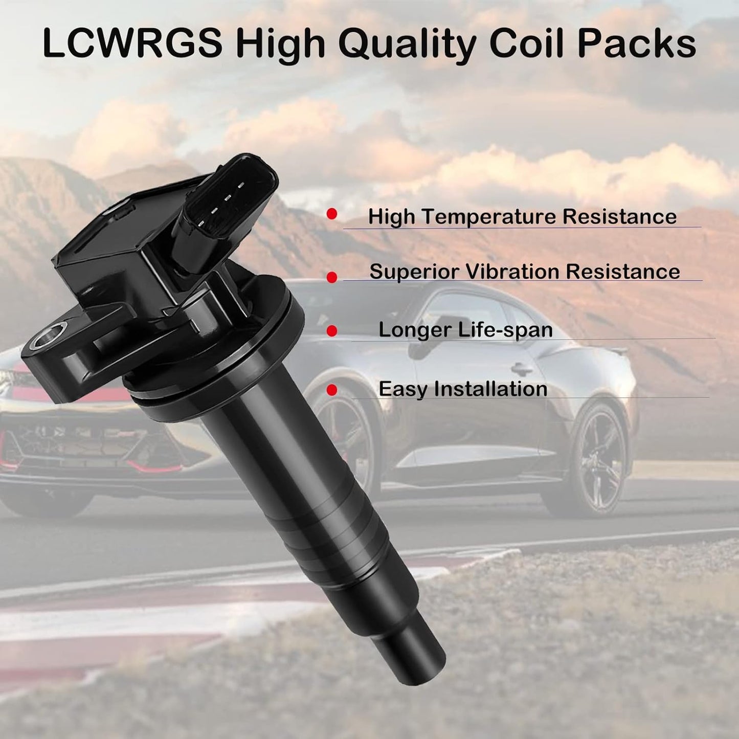 Set of 4 Ignition Coil Pack and Spark Plugs Fits for Toyota Corolla Matrix Pontiac Vibe 2000 2001 2002 2003 2004 2005 2006 2007 2008 1.8 L4 Replaces UF247 7090