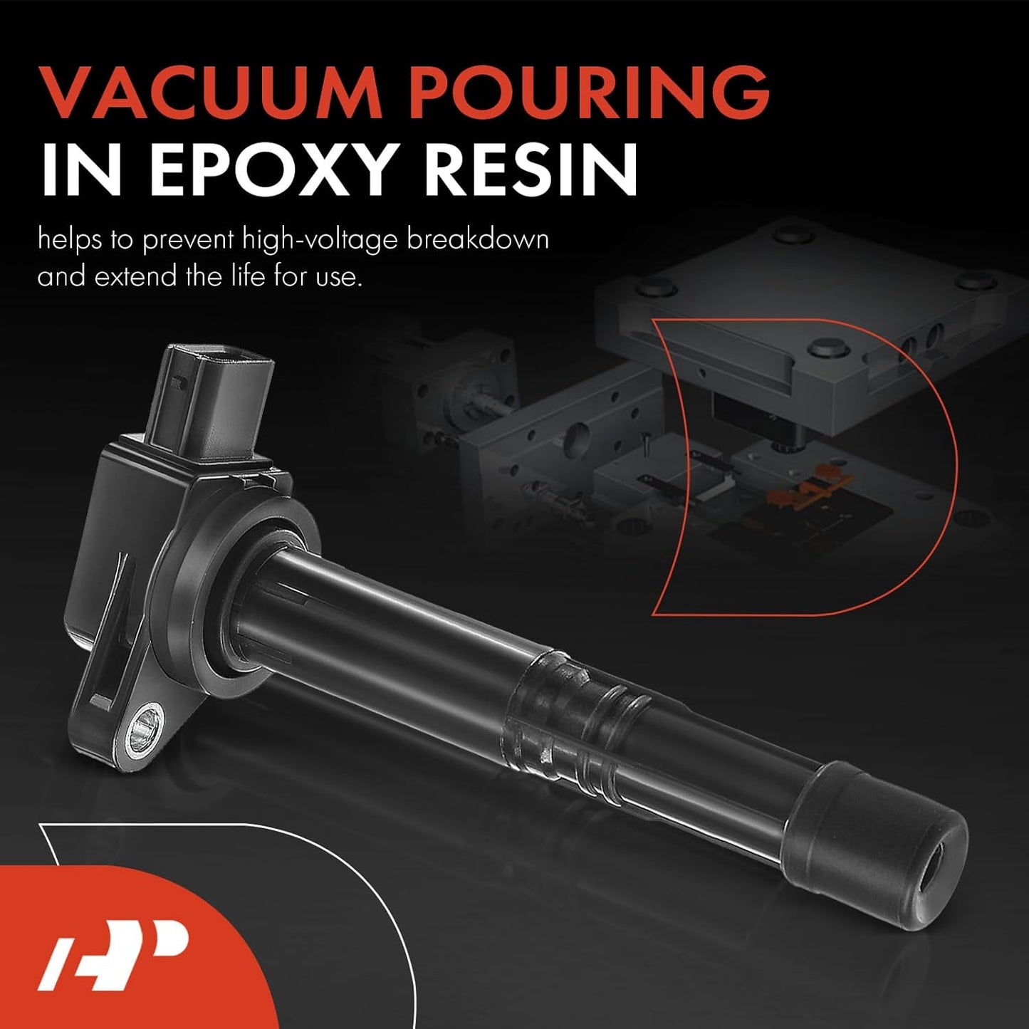 A-Premium Ignition Coil Pack Set of 4 Compatible with Honda Accord 2.4L 203-2007 Civic 2.0L 2002-2011 Acura CSX 2006-2011 RSX 2002-2006 2.0L