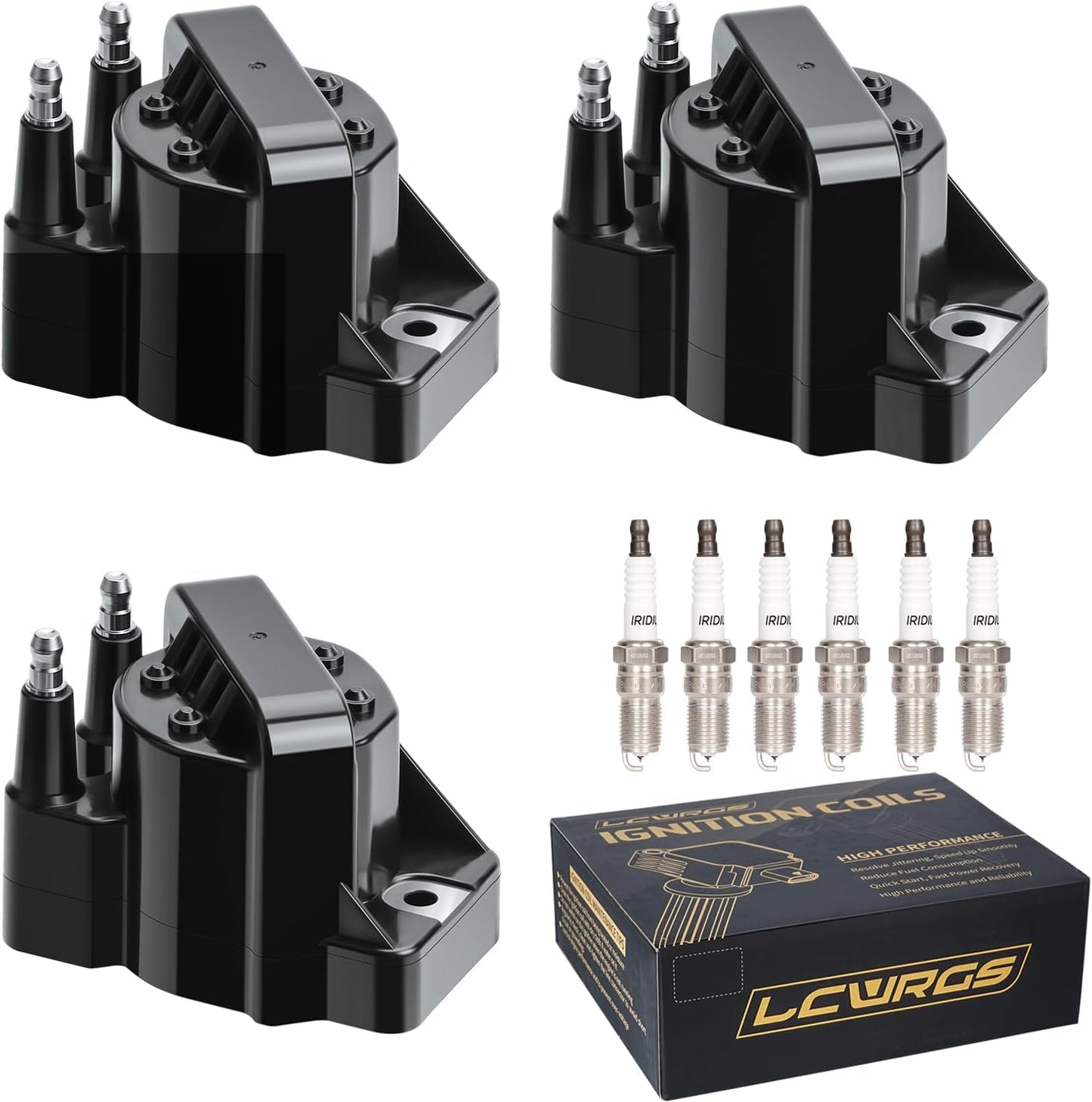 3x Ignition Coil Pack and 6x Spark Plugs Fits for 3.8 V6 Buick LeSabre Regal Park Avenue Chevy Impala Monte Carlo Camaro Pontiac Grand Prix Firebird Bonneville Oldsmobile DR39 D555 5C1058 C849