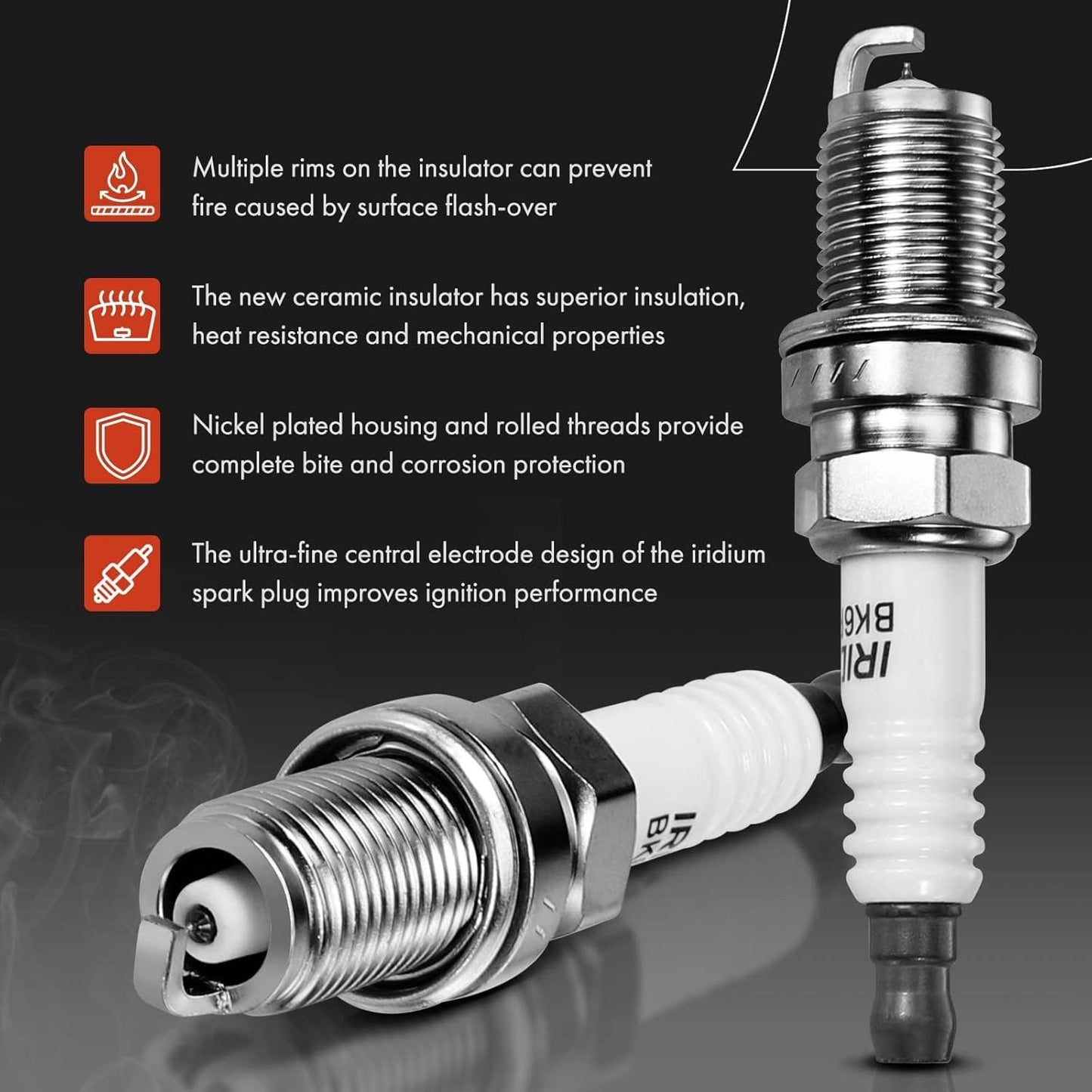 A-Premium Ignition Coils and Spark Plugs Kits Compatible with Acura TSX 2009-2014 L4 2.4L