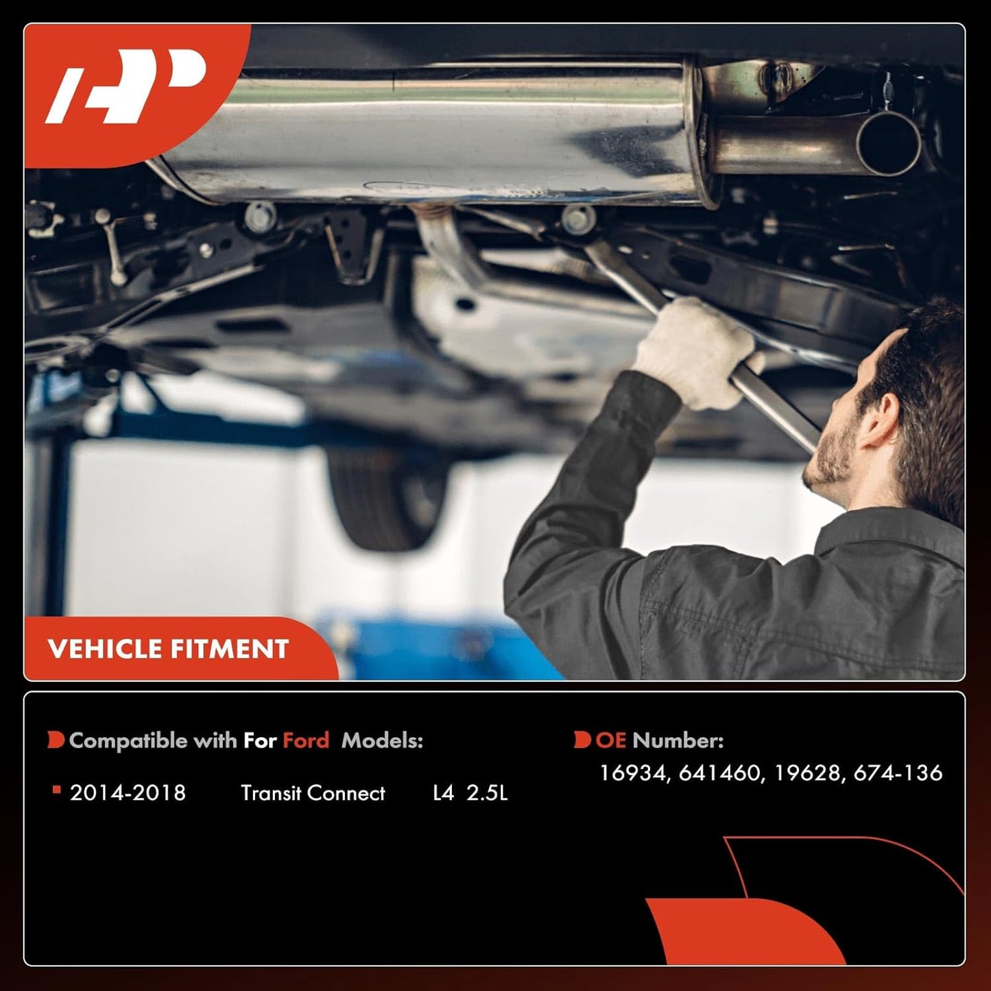 A-Premium Exhaust Manifold Catalytic Converter Kit Direct-Fit Compatible with Ford Transit Connect 2014 2015 2016 2017 2018 2.5L, EPA Compliant